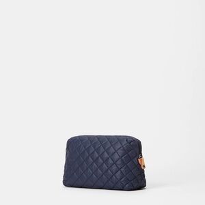 MZ Wallace Navy Quilted Cosmetic Bag